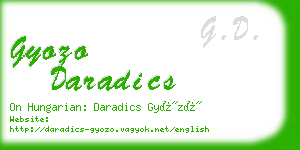 gyozo daradics business card